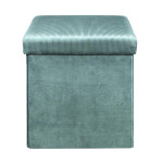 paris prix Pouf & Coffre de Rangement "Giulia" 38cm Bleu