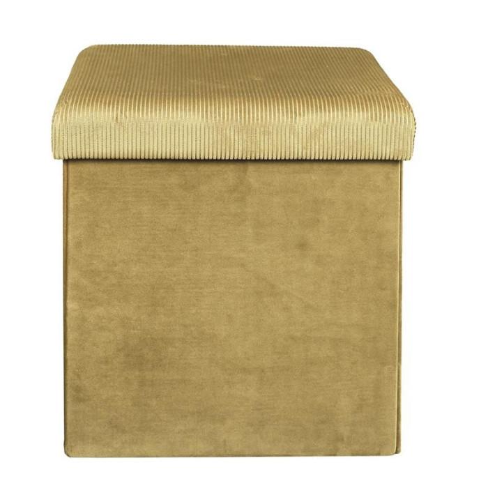 Paris Prix Pouf & Coffre De Rangement "Giulia" 38cm Jaune