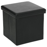 paris prix Pouf & Coffre de Rangement "Lounge" 38cm Noir