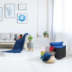 Paris Prix Pouf & Coffre De Rangement "Patchwork" 38cm Multicolore
