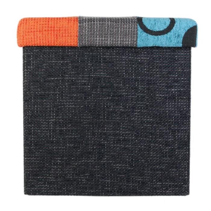 Paris Prix Pouf & Coffre De Rangement "Patchwork" 38cm Multicolore