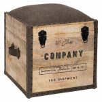 paris prix Pouf Coffre de Rangement "Shipment" 49cm Naturel