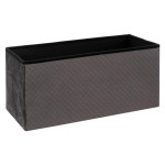 Paris Prix Pouf & Coffre De Rangement "Velours" 76cm Gris