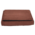 Paris Prix Pouf Coffre Pliable Côtelé "Scott" 38cm Terracotta