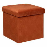 paris prix Pouf Coffre Pliable en Velours "Lilou" 38cm Ambre