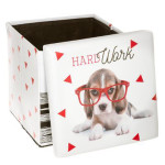 paris prix Pouf Coffre Pliable "Hard Work" 38cm Rouge