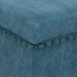 Paris Prix Pouf Coffre Pliable "Mémo" 40cm Bleu Canard