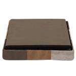 Paris Prix Pouf Coffre Pliable Patchwork "Loic" 38cm Marron