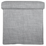 Paris Prix Pouf Coffre Pliable "Tomaz" 38cm Gris Clair