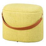 paris prix Pouf de Rangement à Anse "Dumont" 42cm Jaune