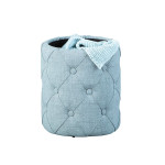 Paris Prix Pouf De Rangement Capitonné "Elio" 40cm Bleu