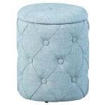 paris prix Pouf de Rangement Capitonné "Elio" 40cm Bleu