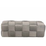Paris Prix Pouf Design "3 Personnes" 120cm Gris Clair