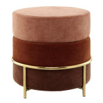 paris prix Pouf Design en Velours "Matilda" 48cm Terracotta