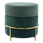 paris prix Pouf Design en Velours "Matilda" 48cm Vert