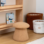 Paris Prix Pouf Enfant Bouclette "Champignon" 27cm Marron