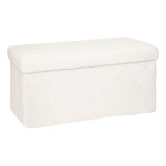 paris prix Pouf Imitation Fourrure Pliable "Ezzio" 76cm Blanc