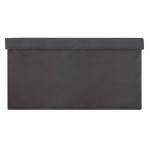 Paris Prix Pouf Pliable En Velours "Tess" 76cm Gris Foncé