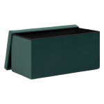 Paris Prix Pouf Pliable En Velours "Tess" 76cm Vert Cèdre