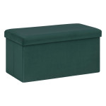 paris prix Pouf Pliable en Velours "Tess" 76cm Vert Cèdre