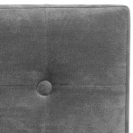 Paris Prix Pouf Pliable Velours "Lysandre" 38x38cm Gris