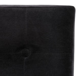 Paris Prix Pouf Pliable Velours "Lysandre" 38x38cm Noir