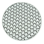 Paris Prix Pouf Rond Déco "Géométrique" 46cm Noir & Blanc