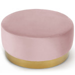paris prix Pouf Rond en Velours Design "Minnie" 75cm Rose