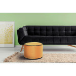 Paris Prix Pouf Rond En Velours "Taj Mahal" 47cm Bronze