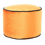 paris prix Pouf Rond en Velours "Taj Mahal" 47cm Bronze