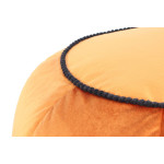 Paris Prix Pouf Rond En Velours "Taj Mahal" 65cm Bronze