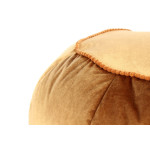 Paris Prix Pouf Rond En Velours "Taj Mahal" 65cm Marron