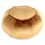paris prix Pouf Rond en Velours "Taj Mahal" 65cm Marron