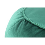 Paris Prix Pouf Rond En Velours "Taj Mahal" 65cm Vert