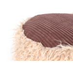 Paris Prix Pouf Rond Imitation Fourrure "Bobtail" 45cm Beige