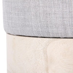 Paris Prix Pouf Rond Scandinave "Jeyo" 60cm Gris Clair