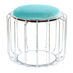 paris prix Pouf & Table d'Appoint "Comfortable" 50cm Menthe & Argent