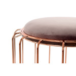 Paris Prix Pouf & Table D'Appoint "Comfortable" 50cm Violet Clair & Rose