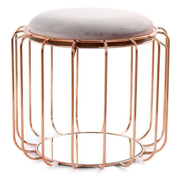 Paris Prix Pouf & Table D'Appoint "Comfortable" 50cm Violet Clair & Rose