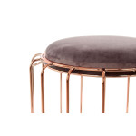 Paris Prix Pouf & Table D'Appoint "Comfortable" 50cm Violet & Rose