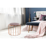 Paris Prix Pouf & Table D'Appoint "Comfortable" 50cm Violet & Rose