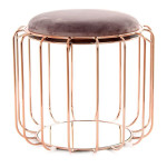paris prix Pouf & Table d'Appoint "Comfortable" 50cm Violet & Rose