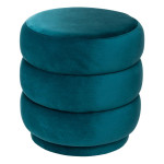 paris prix Pouf Velours Design "Sinan" 40cm Bleu Canard