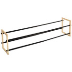 Paris Prix Range-Chaussures 12 Paires "Extensible" 60cm Noir