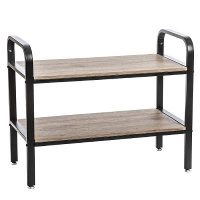 Paris Prix Range-Chaussures 2 Niveaux "Rack" 71cm Gris