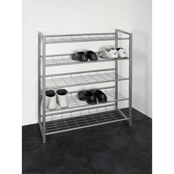 Paris Prix Range-Chaussures 5 Niveaux "Plase" 106cm Argent