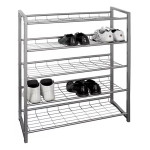 paris prix Range-Chaussures 5 Niveaux "Plase" 106cm Argent