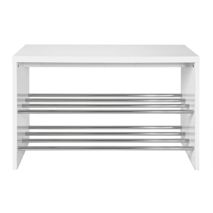 Paris Prix Range-Chaussures Design "Pluton" 55cm Blanc