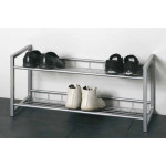 Paris Prix Range-Chaussures En Acier "Plase" 80cm Argent