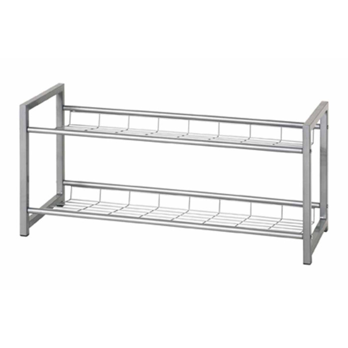 Paris Prix Range-Chaussures En Acier "Plase" 80cm Argent